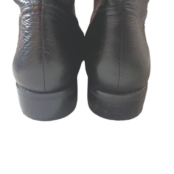 Franco Fortini Black Leather Wide Calf Riding Boots Wide Knee High Boots… - Picture 5 of 12